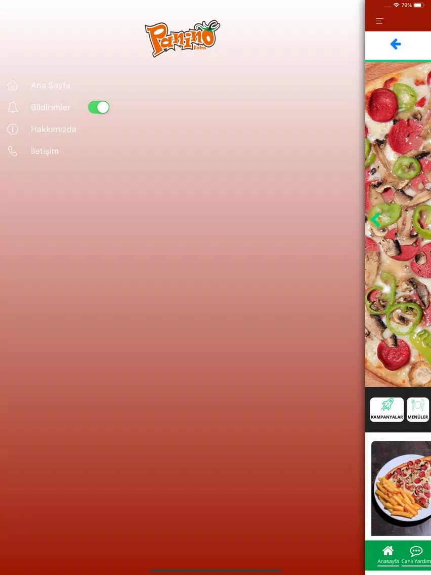 Capturas de pantalla de Panino Pizza iPad 