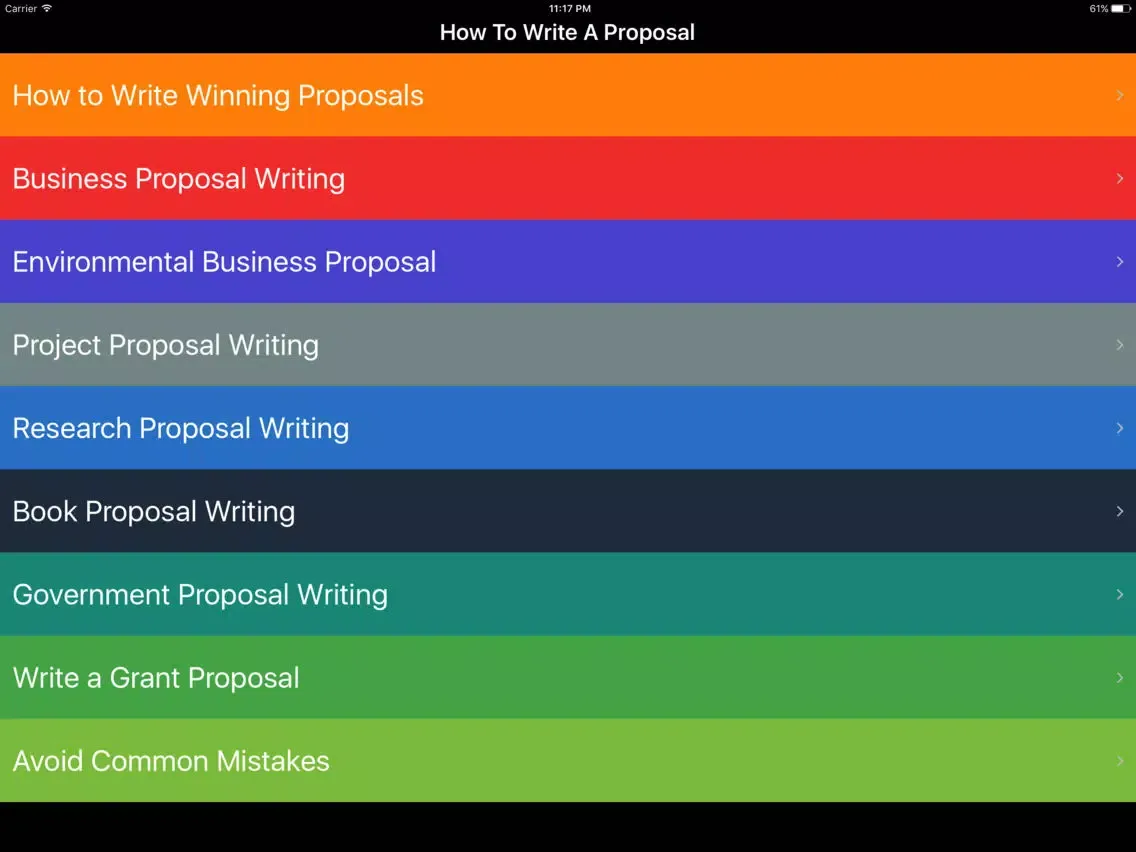 How To Write a Proposal iPad  স্ক্রিনশট
