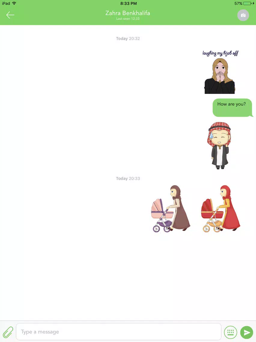 Muslim Emoji Messaging App iPad 应用截图