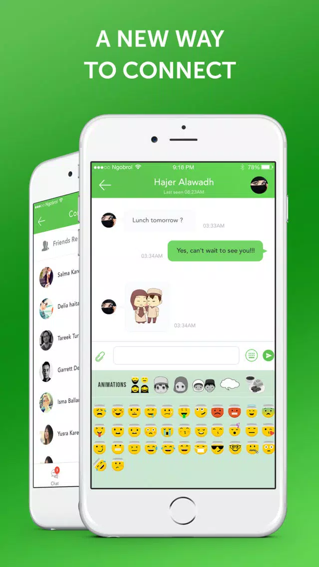 Muslim Emoji Messaging App应用截图