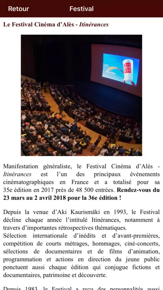 Tangkapan layar Festival Cinéma d'Alès