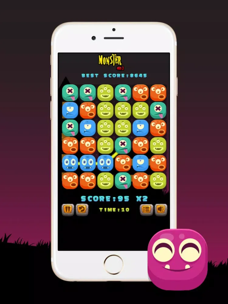 Capturas de tela do Monster Match 3+ Game iPad 