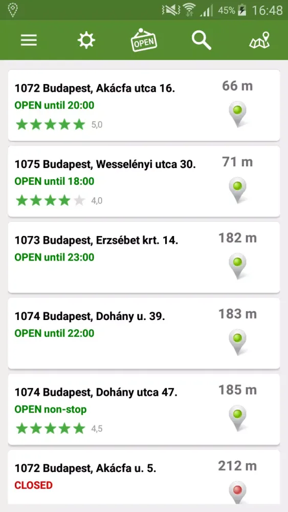 Ảnh chụp màn hình của Tobacco Shop Map - Hungary