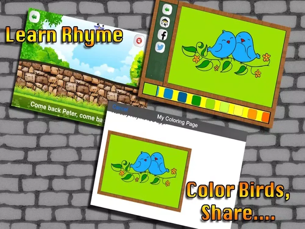 Ảnh chụp màn hình của Two Little Birds - Nursery Rhyme iPad 