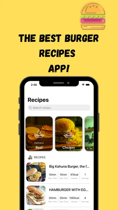 Tangkapan layar Burger Recipe