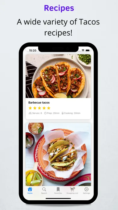 Ảnh chụp màn hình của Tacos Recipes