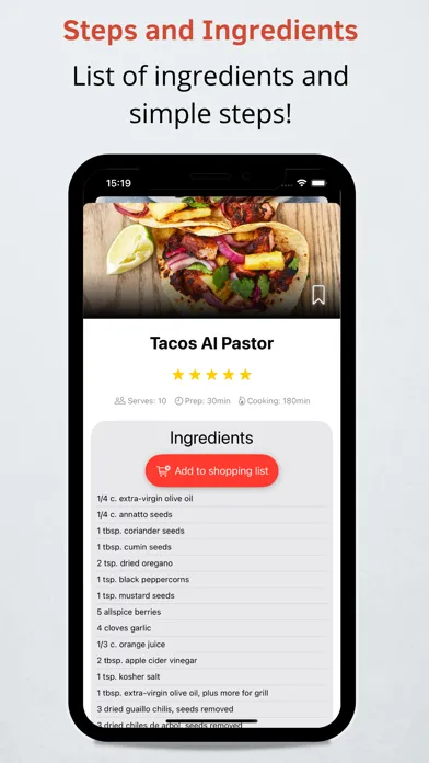 Ảnh chụp màn hình của Tacos Recipes