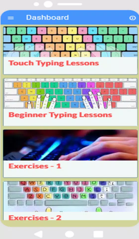 Tangkapan skrin Learn Typing Fast