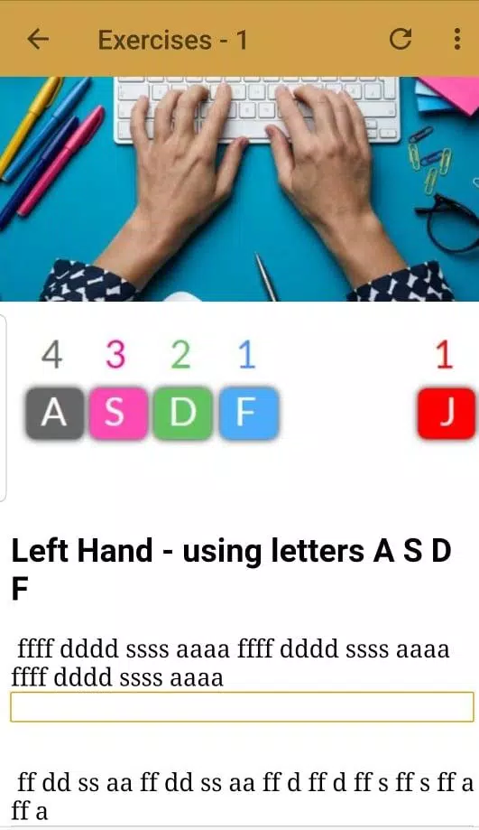 Tangkapan skrin Learn Typing Fast
