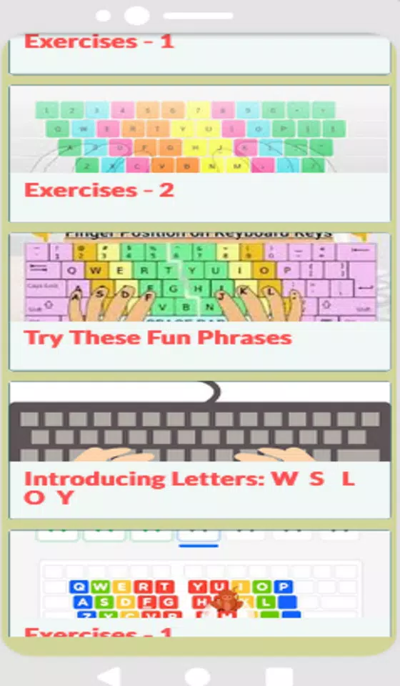 Tangkapan skrin Learn Typing Fast