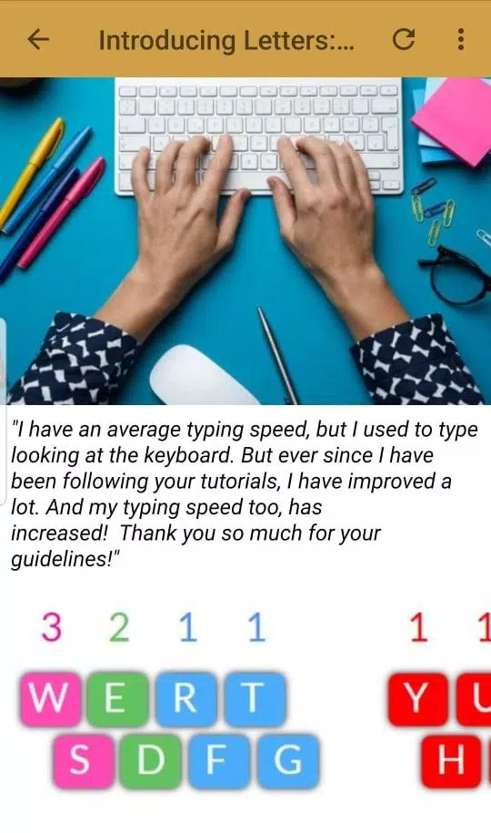 Tangkapan skrin Learn Typing Fast