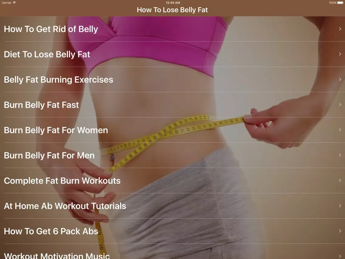 Capturas de pantalla de How To Lose Belly Fat iPad 