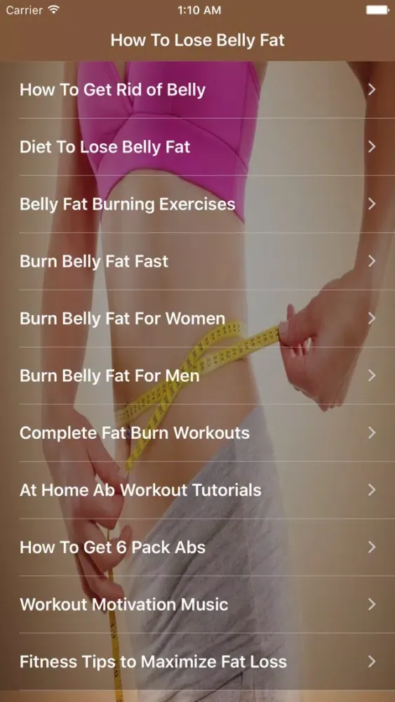 Capturas de pantalla de How To Lose Belly Fat
