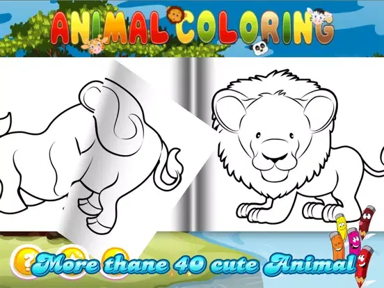 Ảnh chụp màn hình của Toddler Educational - Animal Coloring Kids Games iPad 