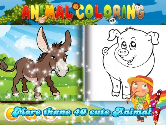 Ảnh chụp màn hình của Toddler Educational - Animal Coloring Kids Games iPad 