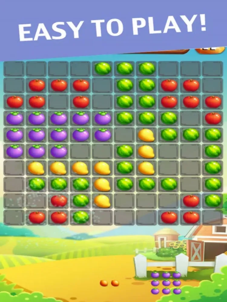 Classic Fruit Puzzle 10x10 iPad  स्क्रीनशॉट
