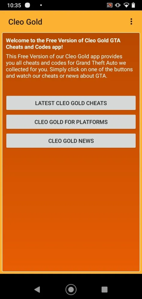 Tangkapan layar CLEO Gold
