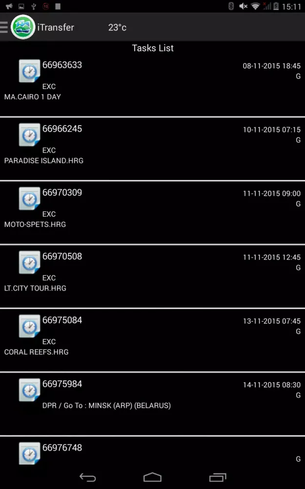 I Transfer Screenshots
