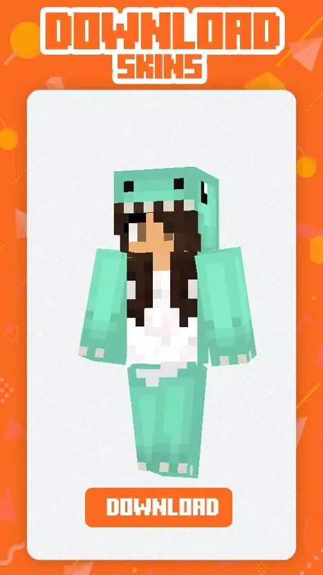 Tangkapan layar Kawai Dino Girl for MCPE