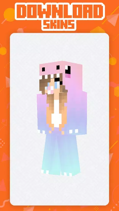 Tangkapan layar Kawai Dino Girl for MCPE