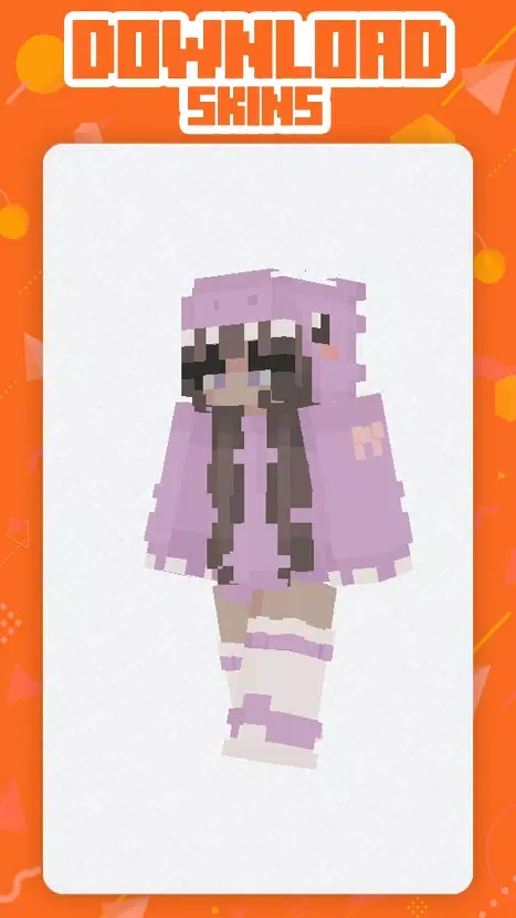 Tangkapan layar Kawai Dino Girl for MCPE