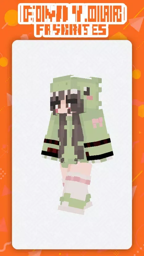 Tangkapan layar Kawai Dino Girl for MCPE