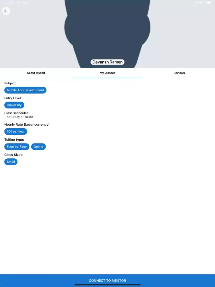 MentorMe - Learn from the best iPad Screenshots