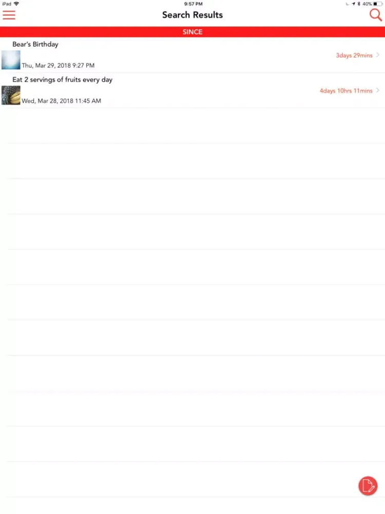 Ảnh chụp màn hình của 366 Events iPad 