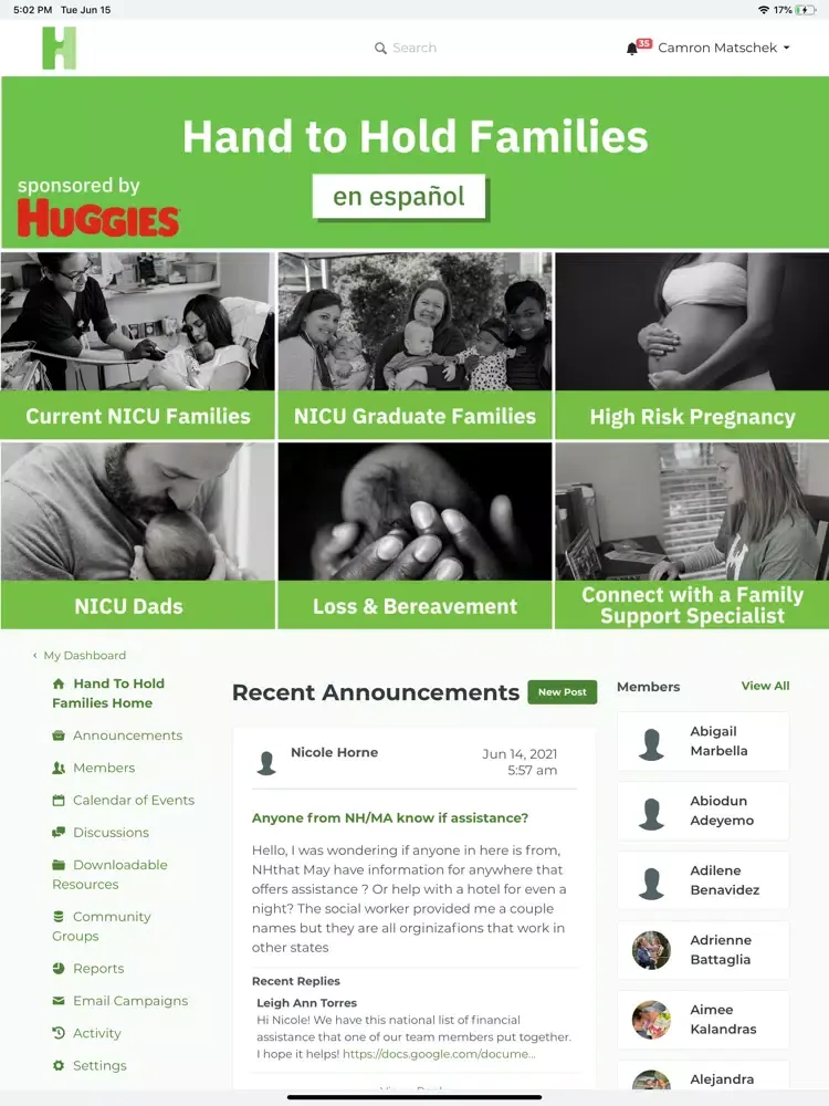 Hand to Hold: NICU Parent iPad  スクリーンショット