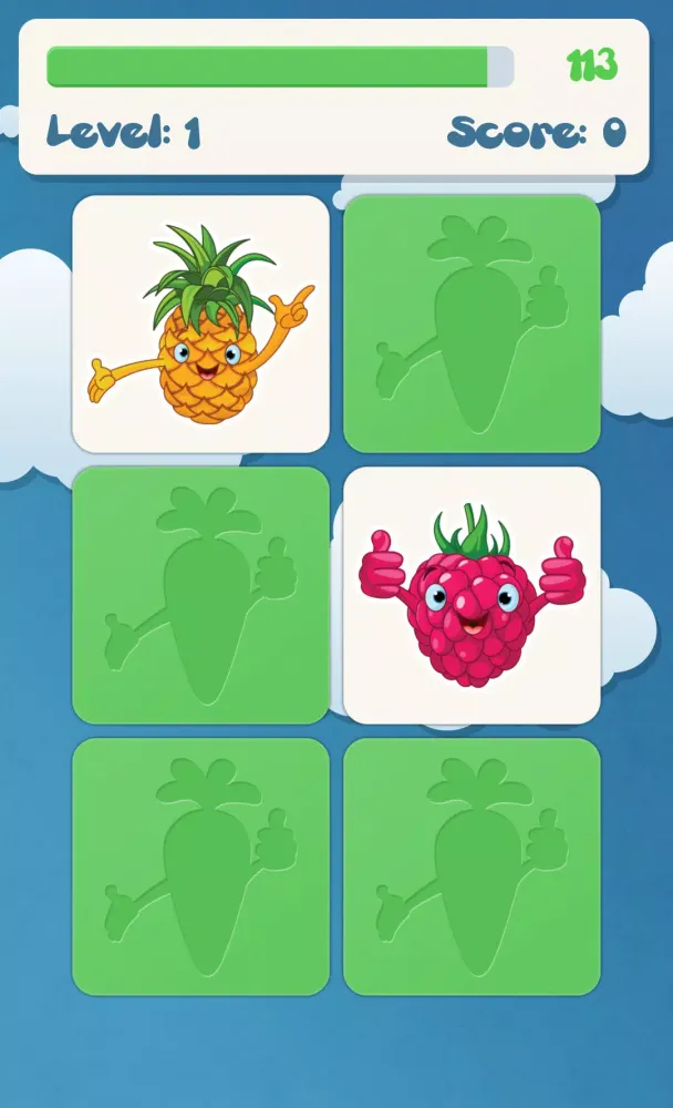 Zrzuty ekranu Fruits Memory Game