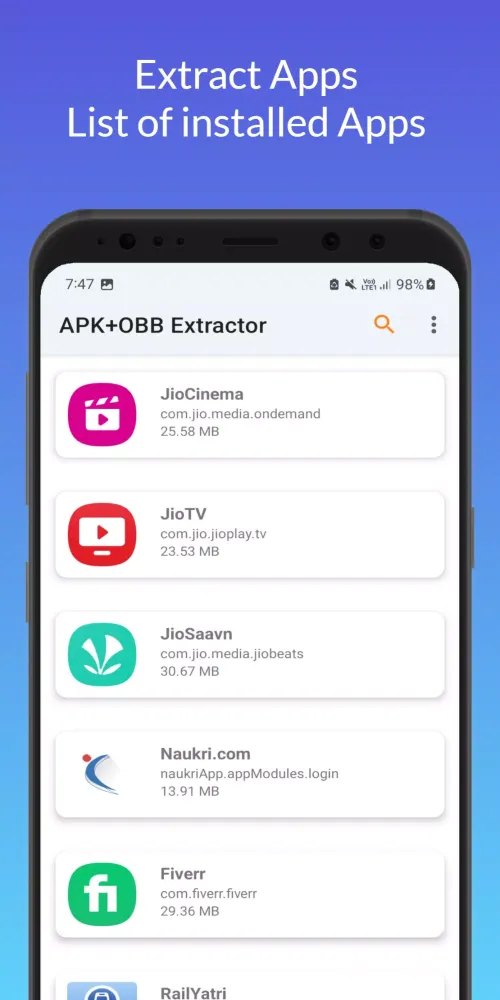 APK+OBB Extractor Screenshots