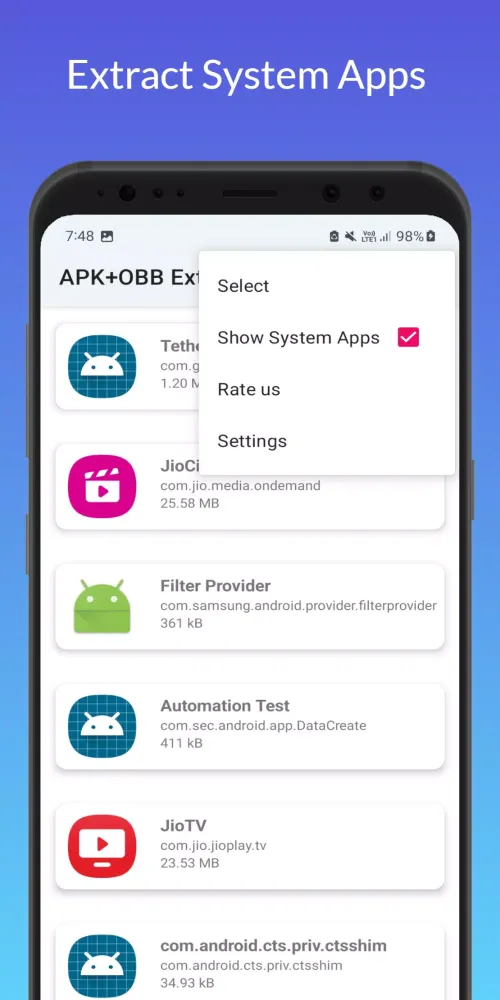 APK+OBB Extractor Screenshots