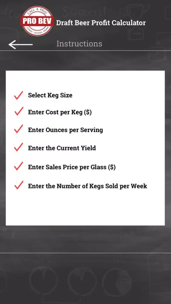 Pro Bev Profit Calculator Screenshots