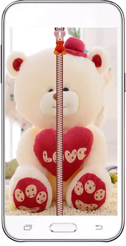 Teddy Bear Zipper Screen Lock Screenshots