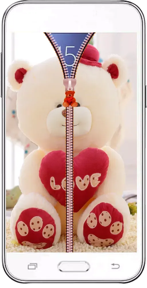 Teddy Bear Zipper Screen Lock Screenshots