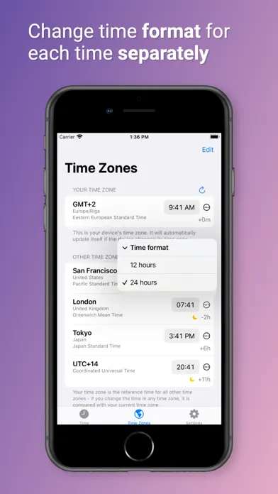 To Time - Time Zone Converter سکرین شاٹس