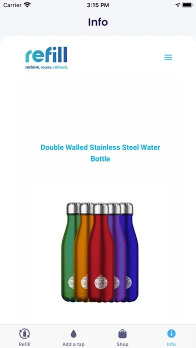 Refill Ireland Tap Map Screenshots