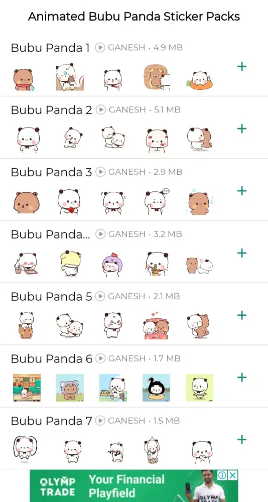 Animated Bubu Panda Stickers Screenshots