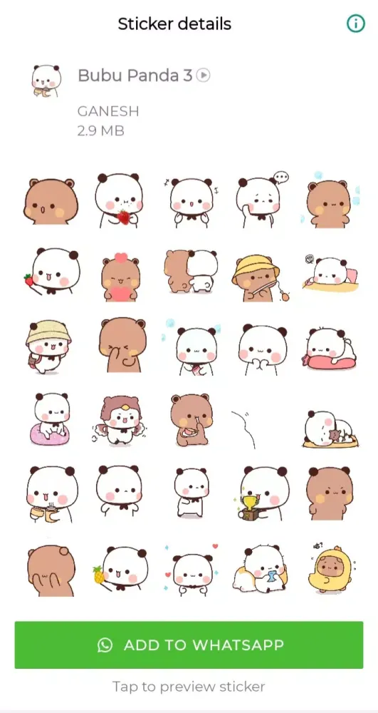 Animated Bubu Panda Stickers Screenshots