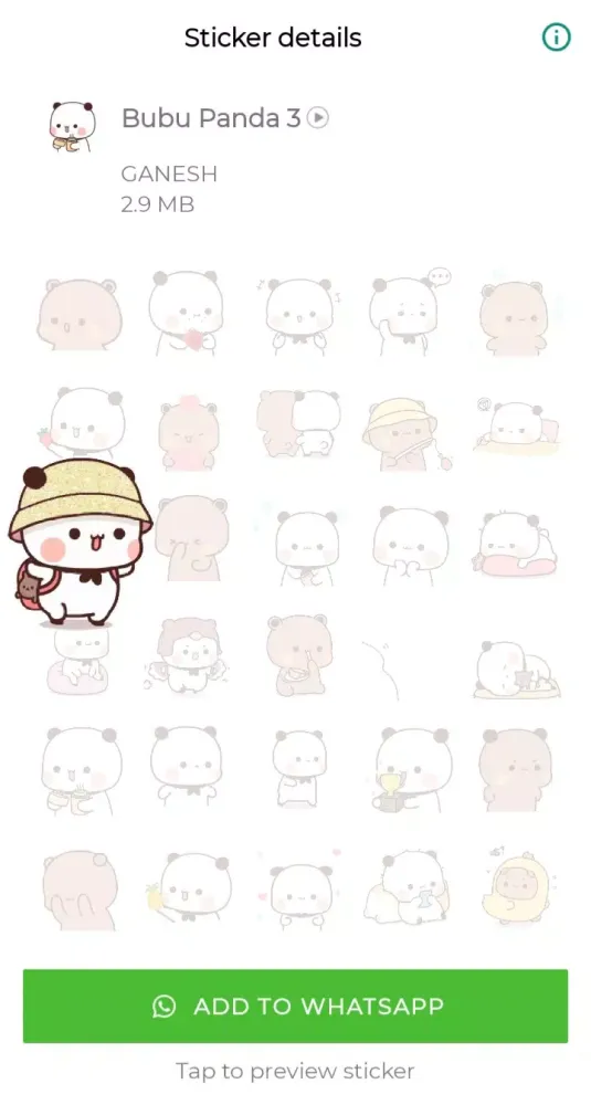 Animated Bubu Panda Stickers Screenshots