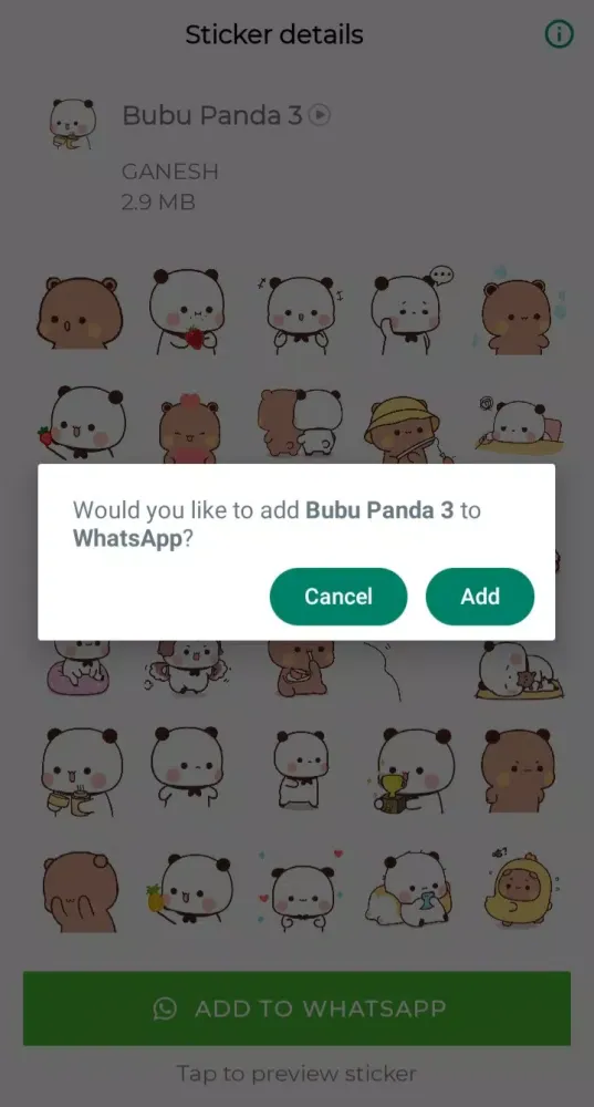 Animated Bubu Panda Stickers Screenshots