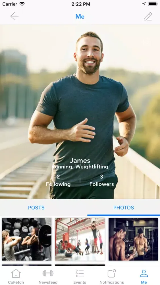 CoFETCH - A Fitness Social App Screenshots