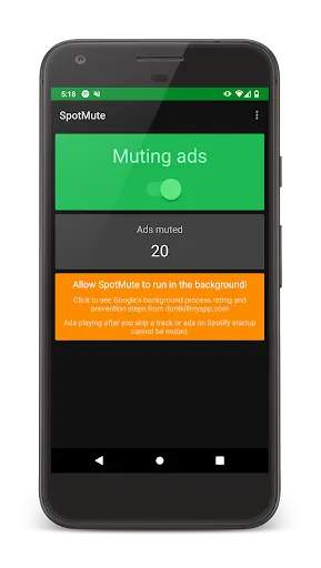Screenshot di SpotMute - Mute ads