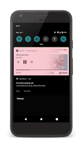 Screenshot di SpotMute - Mute ads