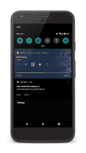 Screenshot di SpotMute - Mute ads