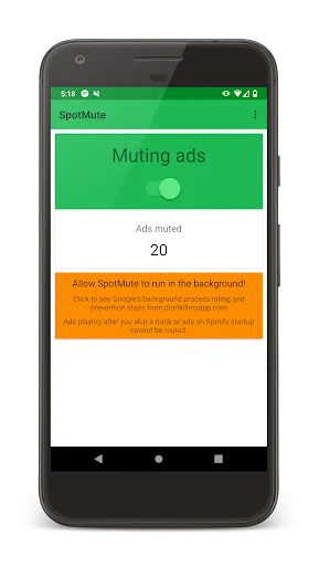 Screenshot di SpotMute - Mute ads