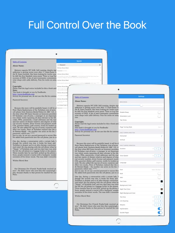 MOBI Reader - Reader for mobi, azw, azw3, prc iPad  Screenshots