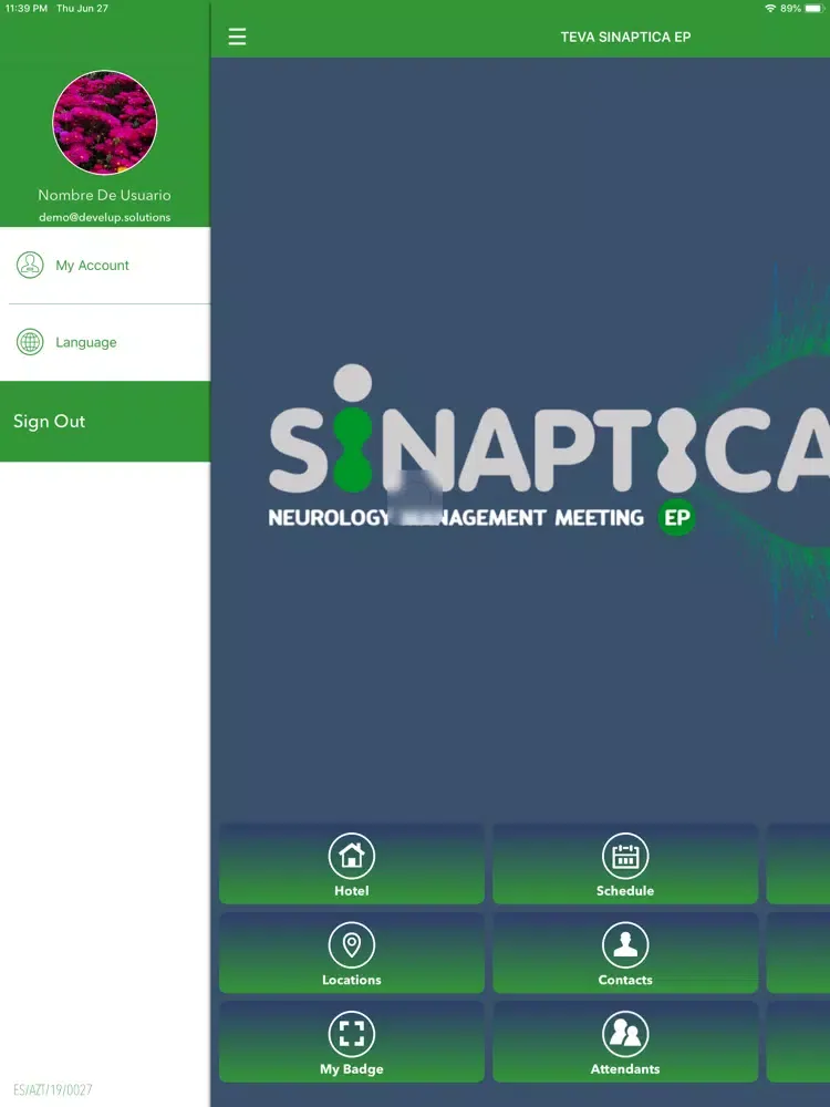 TEVA Sinaptica 2019 iPad  سکرین شاٹس
