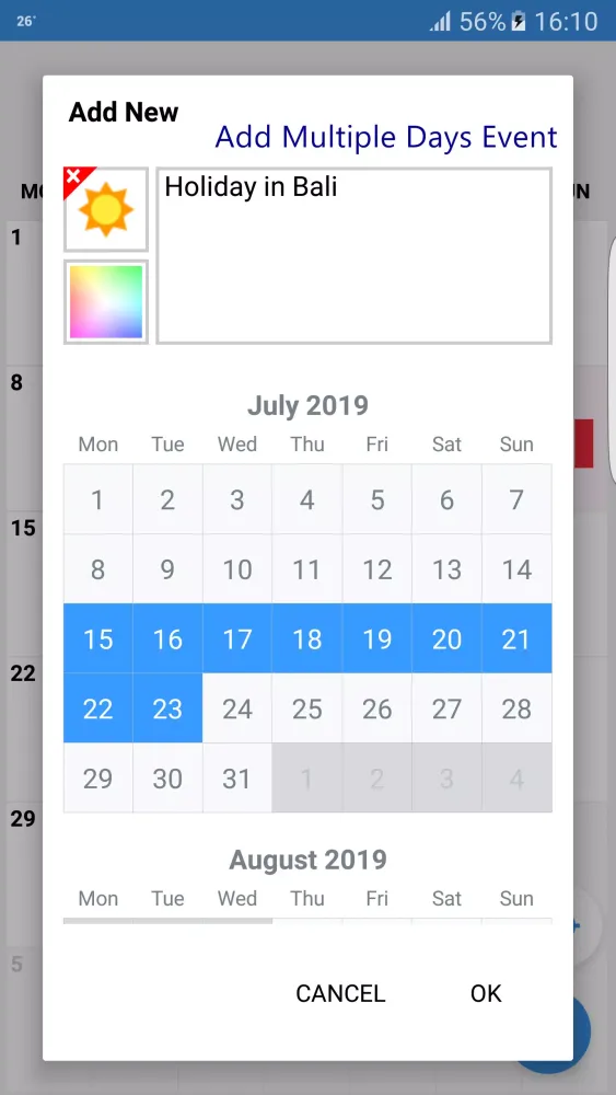 Скриншоты Japan Calendar