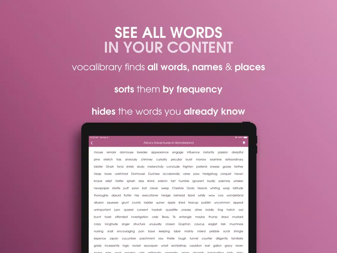 Ảnh chụp màn hình của Vocalibrary Lite iPad 